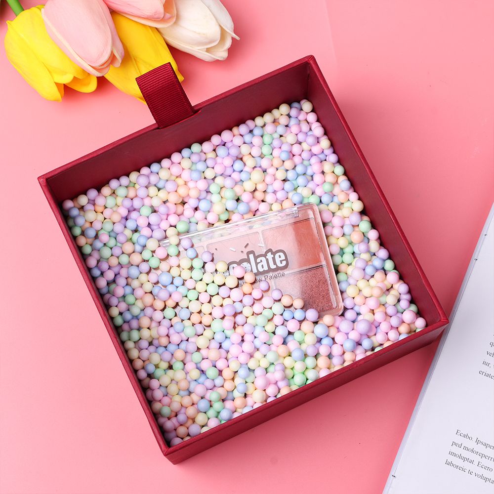 Hạt bóng xốp polystyrene nhỏ nhắn nhiều màu sắc dùng trang trí hộp quà diy