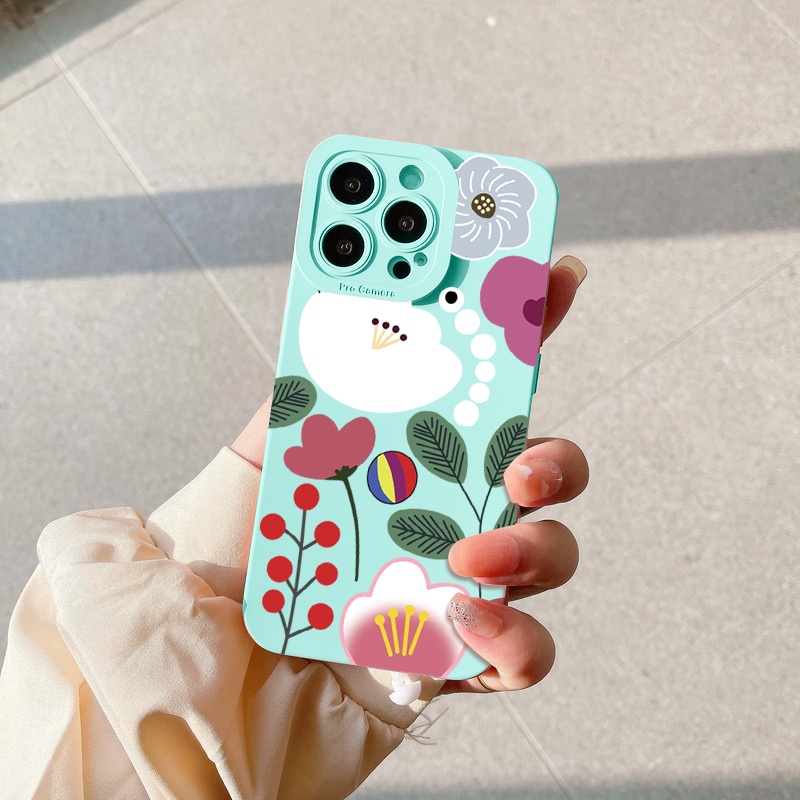 Ốp Điện Thoại TPU Mềm Góc Vuông Họa Tiết Hoa Và Thiên Thần Cho SAMSUNG GALAXY J4+ J5PRIME J6 J6+ J72015 J7PRO J7PRIME J8