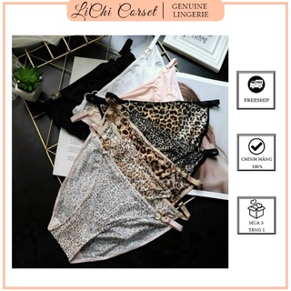 Quần lót nữ cotton hoạ tiết da beo , quần lót ren sexy xuyên thấu