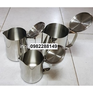 CA ĐÁNH SỮA INOX CAO CẤP CÓ NẮP ĐỦ DUNG TÍCH