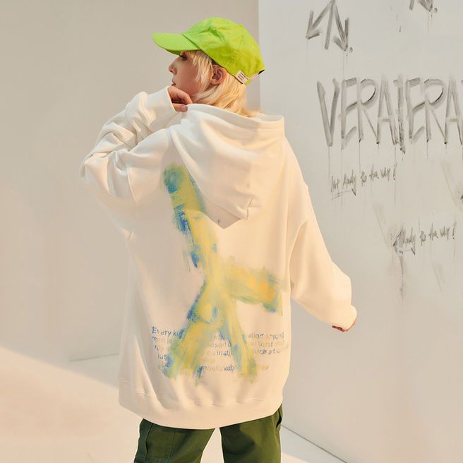 Áo Hoodie Có Mũ Trùm In Họa Tiết Thời Trang Hàn Quốc Hip-hop Cá Tính