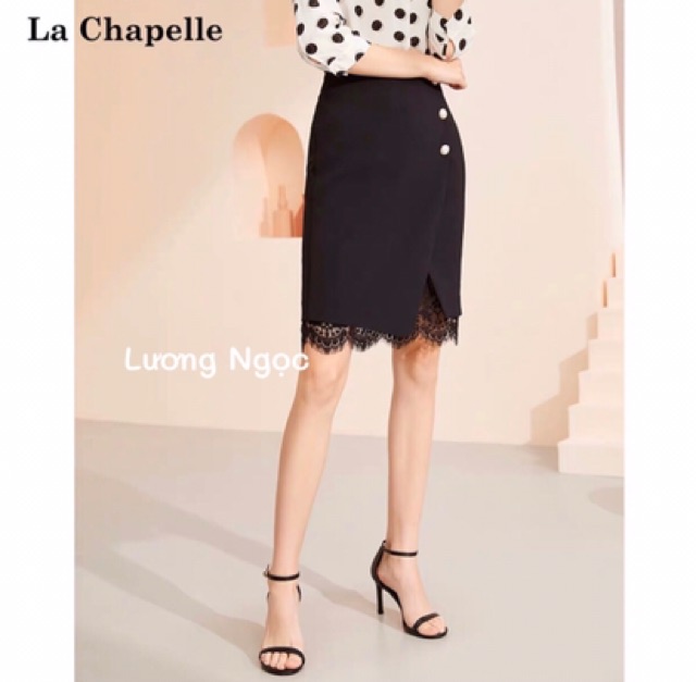 Chân váy chữ A phối ren công sở | BigBuy360 - bigbuy360.vn