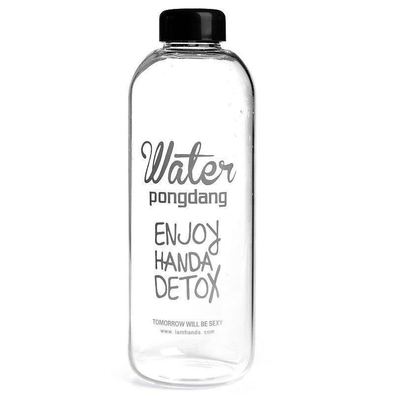 Bình nước Detox phong cách Hàn Quốc dung tích 1000ML nhựa ABS an toàn - Tặng kèm túi vải - Kaizo Mart