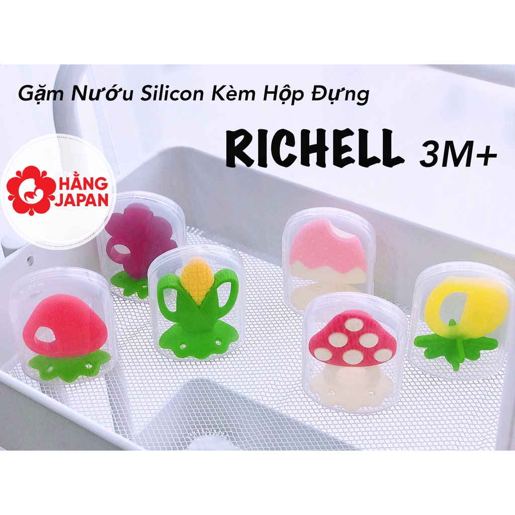 Gặm nướu silicon Richell cho bé hình trái cây - Chất liệu an toàn, mềm mại