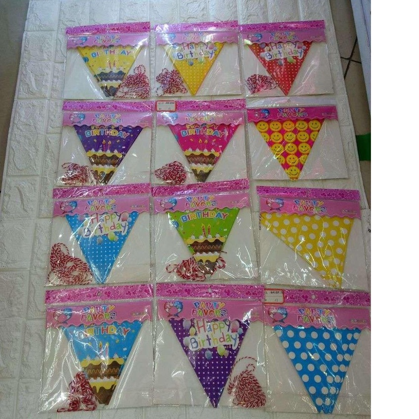 Dây cờ tam giác ép kim nhũ Glitter Triangle Flag Pennant Banner Gold On A String Bunting Decroration For Party