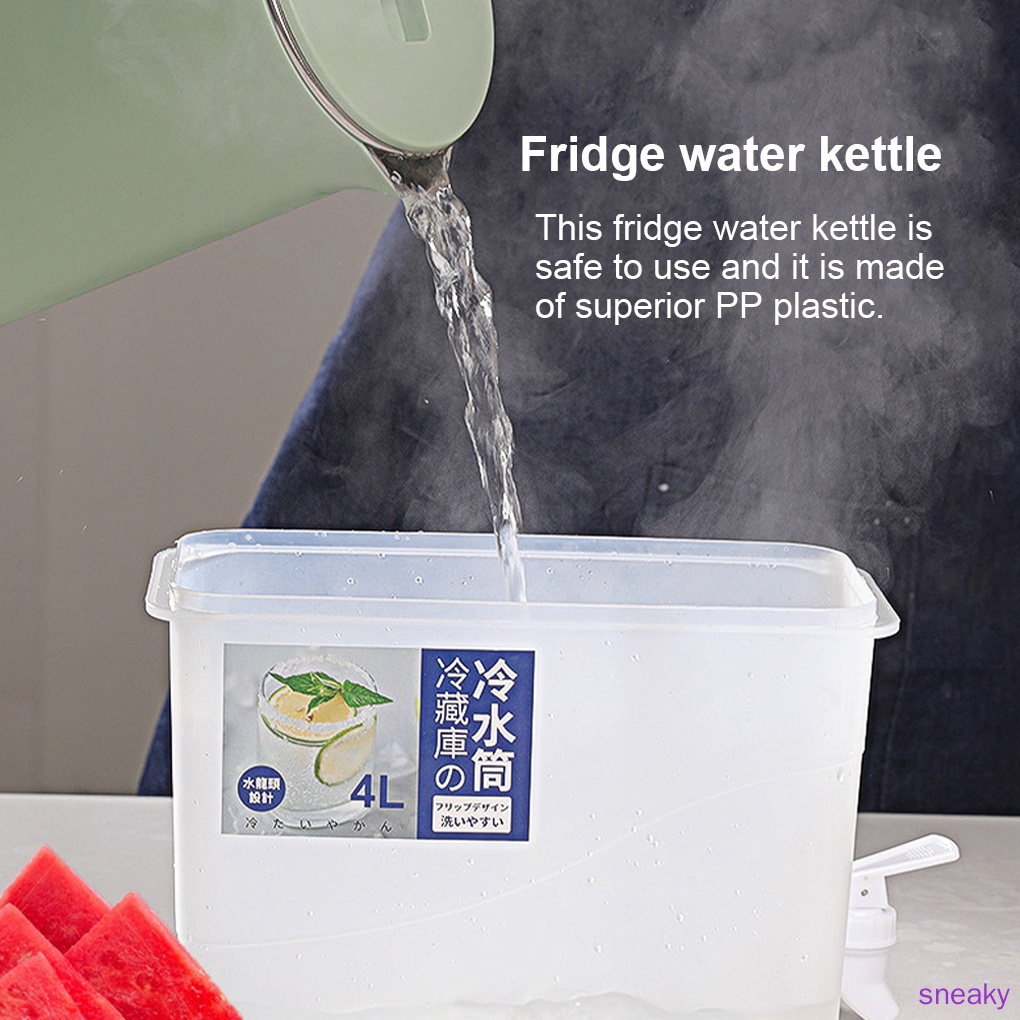 Thùng Đựng Nước Ép 4l Có Vòi Tiện Dụng Cho Tủ Lạnh