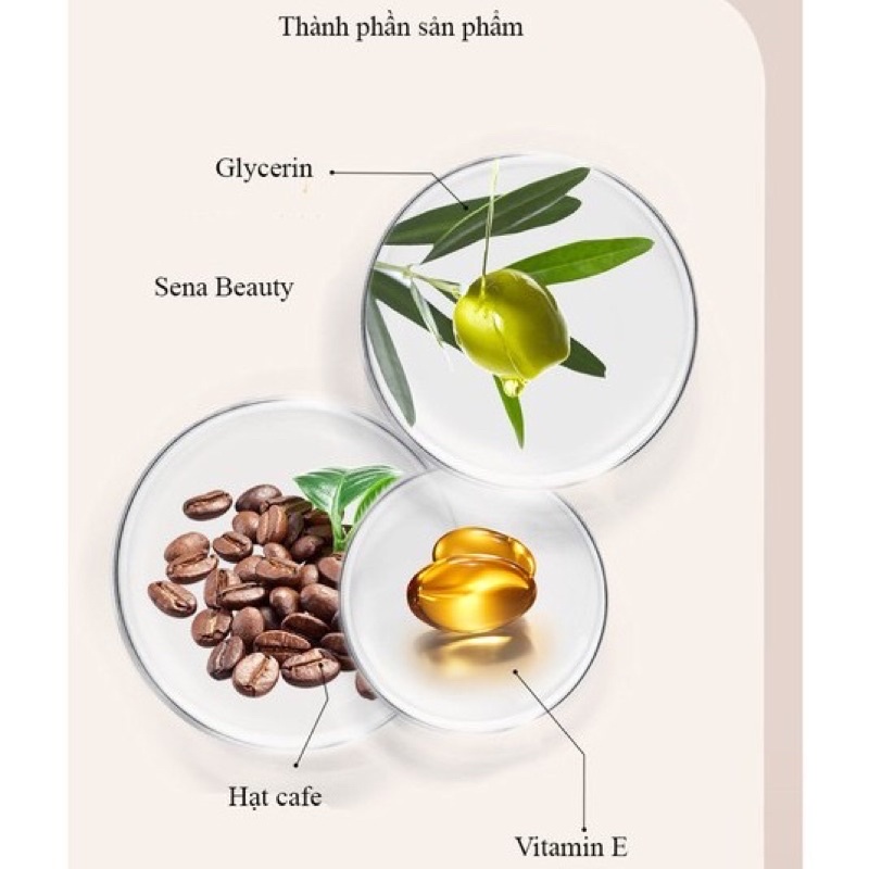 Tuýp kem tẩy tế bào chết cho môi Heyxi cafe chứa Vitamin E, Bơ Hạt Mỡ, Cafee