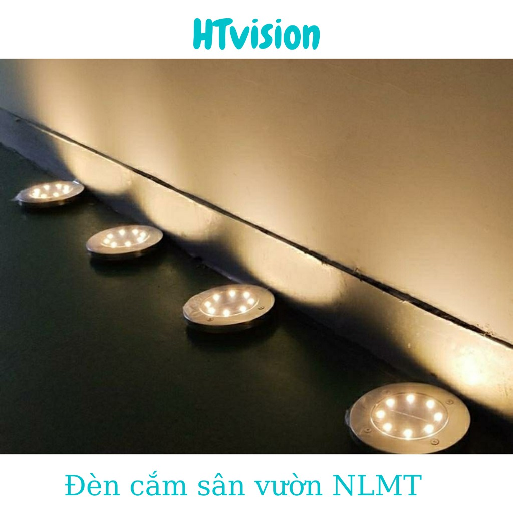 Đèn Cắm Cỏ Sân Vườn Năng Lượng Mặt Trời Tròn 8 Bóng Led trang trí sân vườn, lối đi lại, quán cà phê, đèn rọi cây cảnh