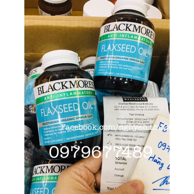 Tinh Dầu Hạt Lanh Blackmores Flaxseed Oil - 100 viên của Úc | BigBuy360 - bigbuy360.vn