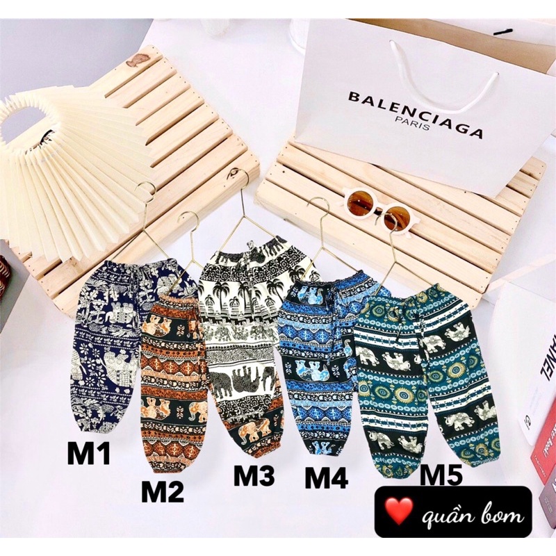Quần Harem Lanh Bom Quần Alibaba Chống Muỗi Mặc Điều Hoà Cho Bé Mùa Hè Thu