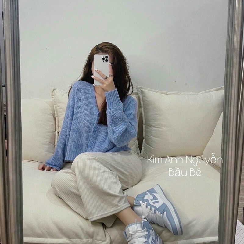 Áo cadigan gạo 4 khuy