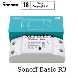 Sonoff basic R2 công tắc điều khiển Wifi 3G 4G cho nhà thông minh- Công Tắc Thông Minh Sonoff Basic bản quốc tế