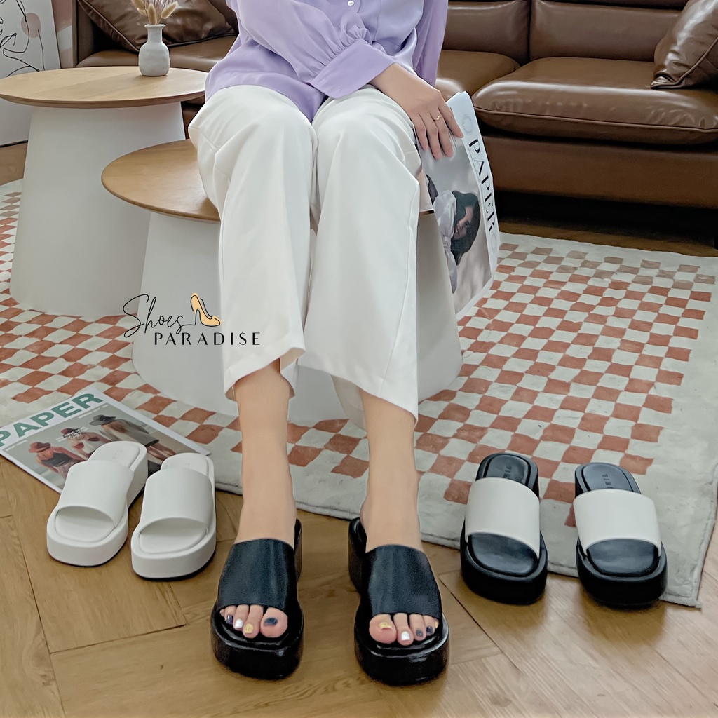 Dép nữ đế xuồng thời trang đế bằng bánh mì phong cách ulzzang SHOES PARADISE DĐX