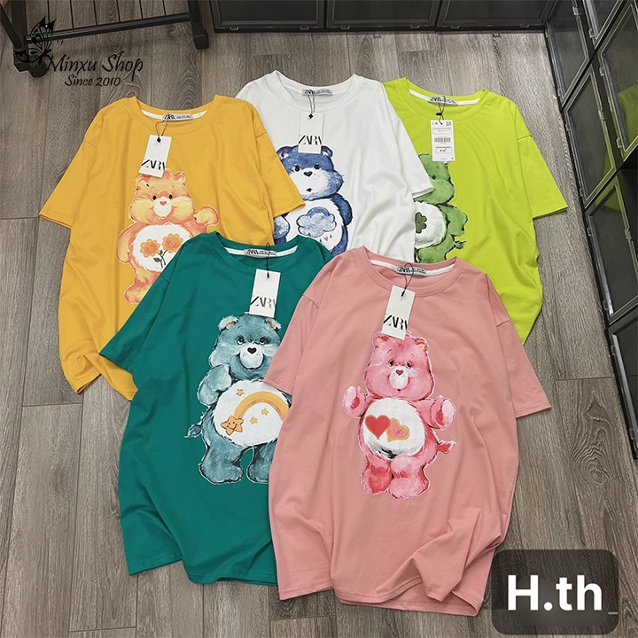 Áo phông nữ dáng rộng, áo thun 100% cotton cao cấp dáng dài nhiều hình Hót Trend Minxu shop AP99