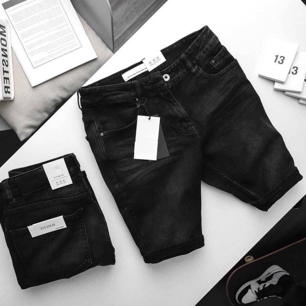Quần short jeans nam quần denim nam cao cấp chất denim nam giày dăn co giãn phong cách reww s215