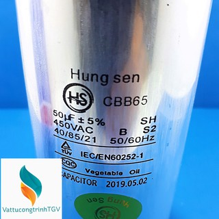Tụ điều hòa Hungsen CBB65 50Mf+5%