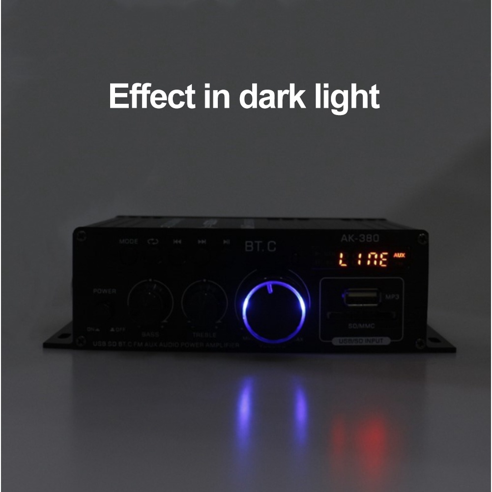 Bộ Khuếch Đại Âm Thanh AK380 800W 2 Kênh HiFi Hỗ Trợ Đài FM Stereo