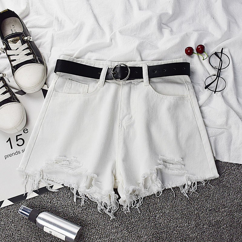 Quần short denim SUXI lưng cao ống rộng thiết kế mới thời trang mùa hè cho nữ