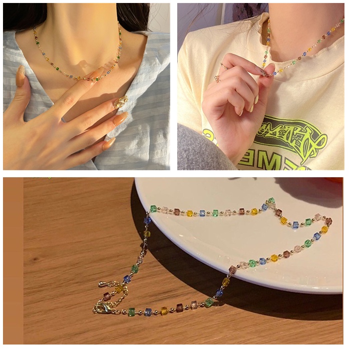 Vòng Cổ Choker Đính Hạt Pha Lê 2022 Màu Sắc Thời Trang Dành Cho Nữ