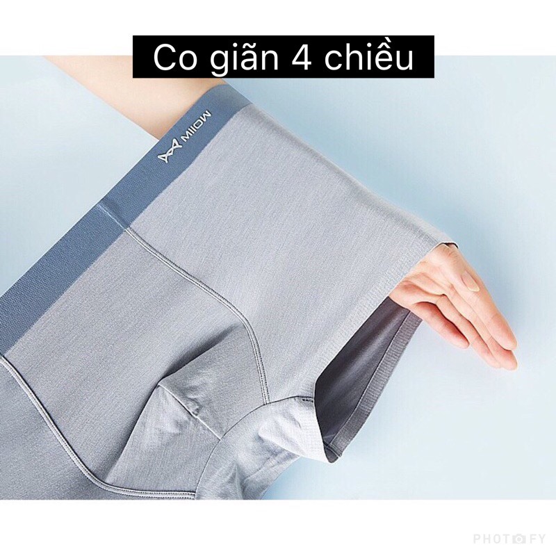 Sịp Đùi Nam Boxer ,Sịp Lạnh Cao Cấp MiiOW Than Hoạt Tính Kháng Khuẩn, Nâng Mông