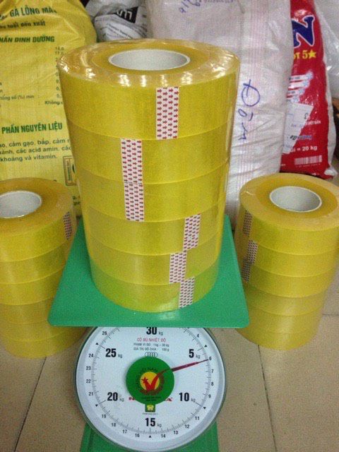 Băng dính 1kg/ cuộn lõi nhựa siêu mỏng 2.4 ly giá gốc tại xưởng