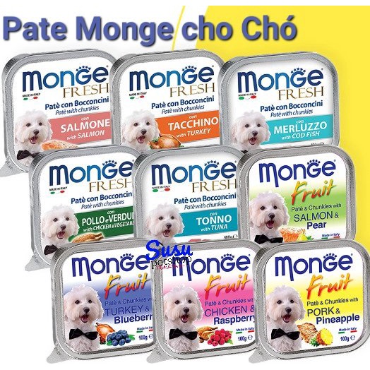 Pate MONGE cho Chó (đủ vị) 100gr