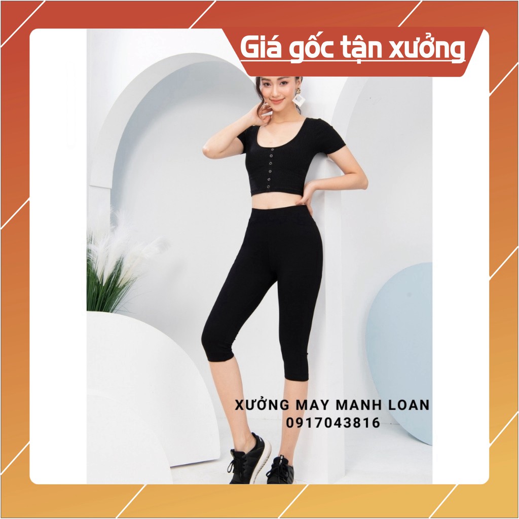 Quần Legging Ngố Lửng Qua Gối Cạp Cao Nữ BigSize 40kg - 80kg | BigBuy360 - bigbuy360.vn