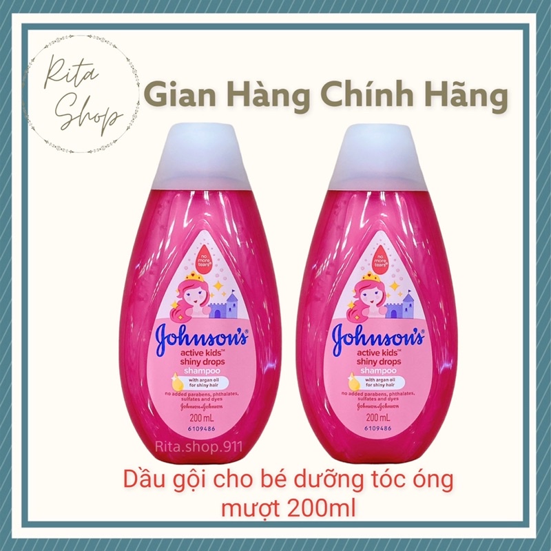 Dầu gội cho bé Johnson’s dưỡng tóc óng mượt 200ml (màu hồng)