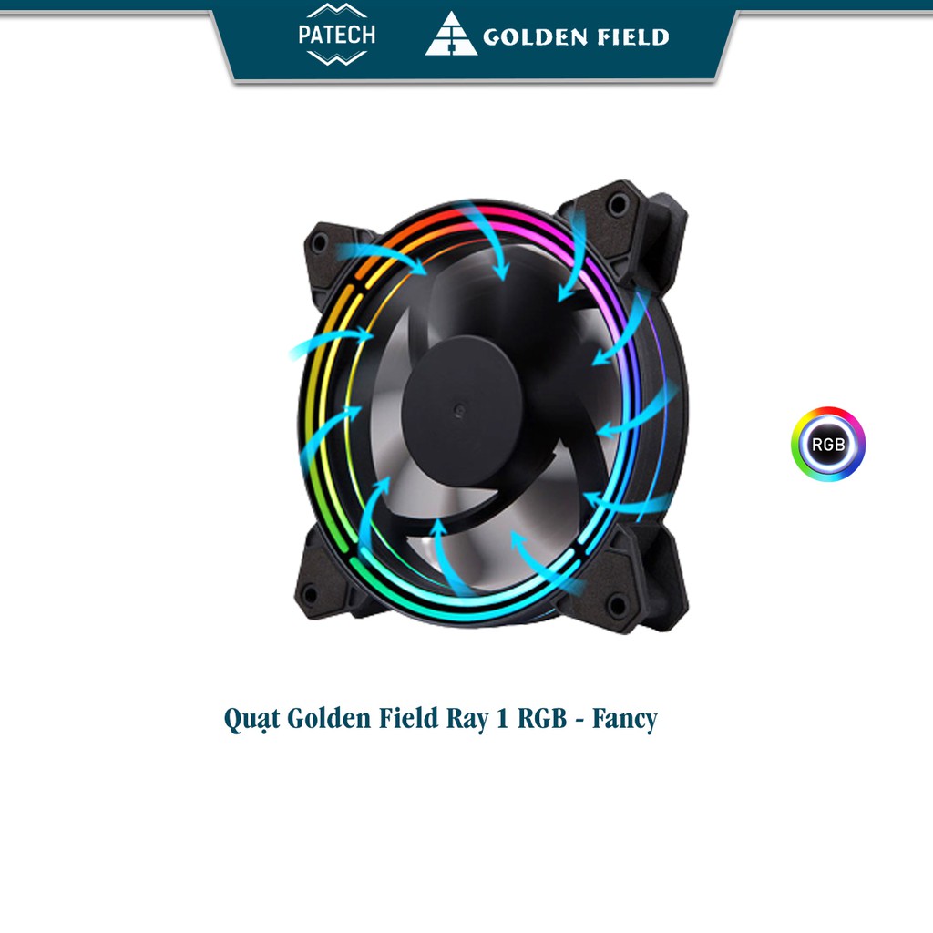 Quạt Golden Field Ray 1 RGB - Fancy (Bản giao hưởng, nguồn 6Pin) - Hàng Chính Hãng