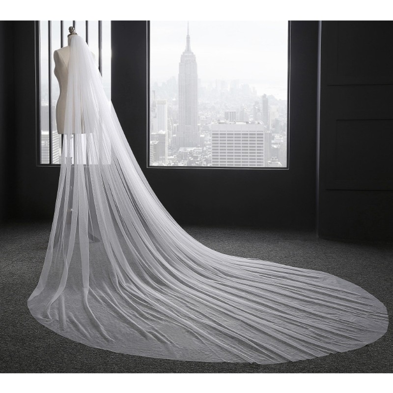 Màn lưới xuyên thấu 1/2 lớp dài 3m cho cô dâu