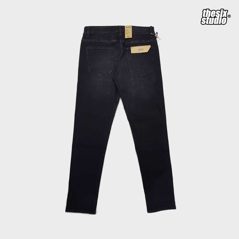 [Hỗ Trợ Đổi Size] Quần Jean Nam Xám Đậm THESIX, Form Slim Fit, Jean Co Dãn #BT660