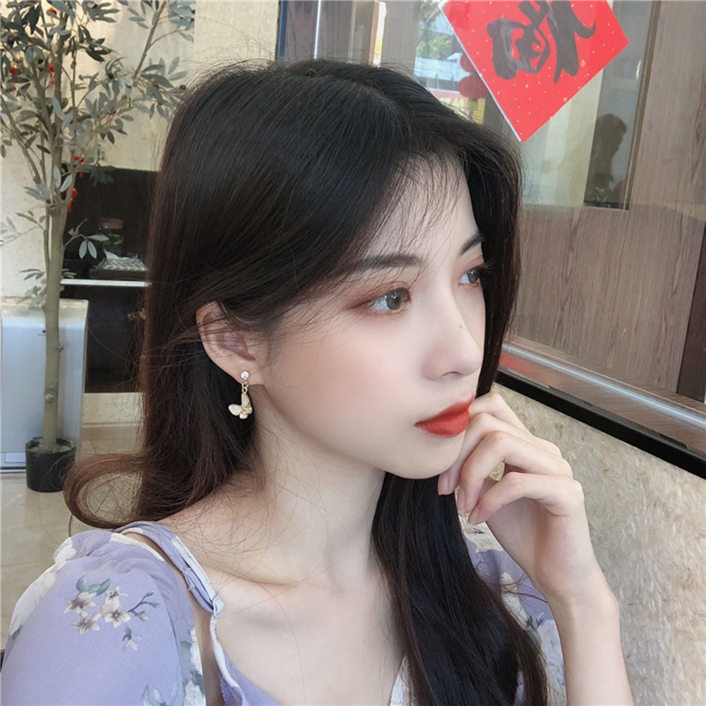 BUTTERFLY Khuyên Tai Nữ Trang Dáng Ngắn Tạo Hình Độc Đáo