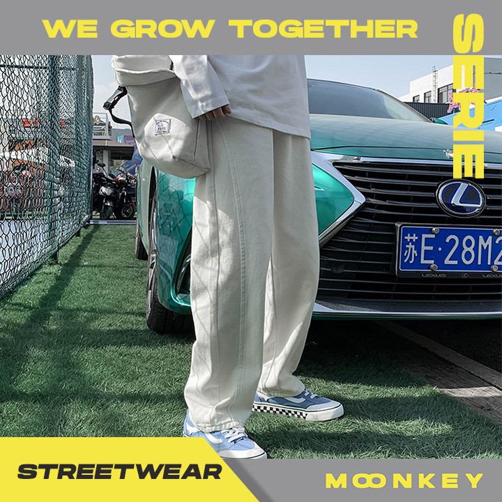 Quần Jean Ống Rộng Phong Cách Streetwear Hiện Đại 2021