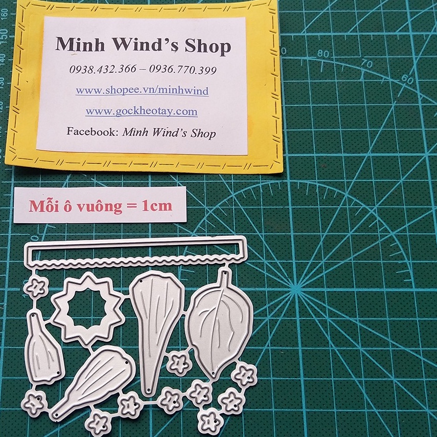 K212 - Khuôn Kim Loại Cắt Hoa Cúc Ngũ Sắc Ghép Cánh