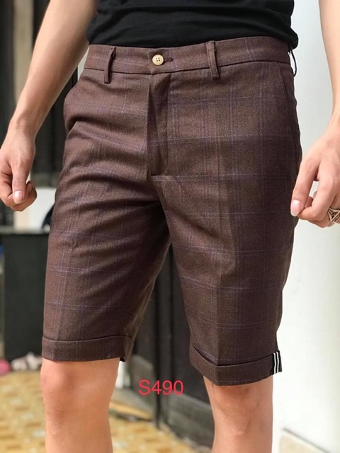 Quần short tây vải giản ôm body cao cấp Hải Triều 058