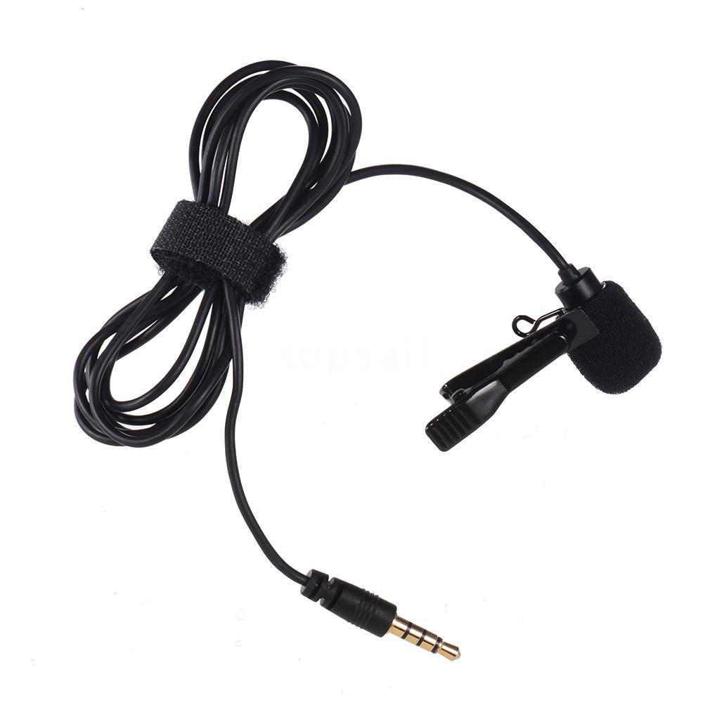 Lavalier Microphone Omni-directional Clip-on Mic with 1.2m Cable Length for Smartphone GoPro HERO3/3 Plus/4 Action Camer