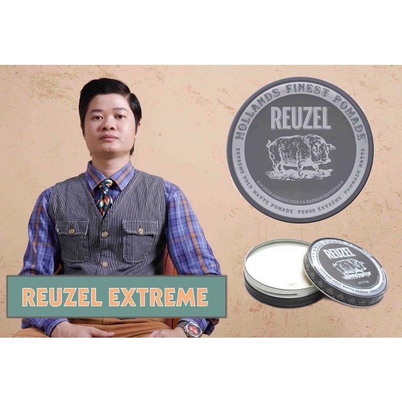 Sáp Ruzel Extreme Hold Pomade Xám113g