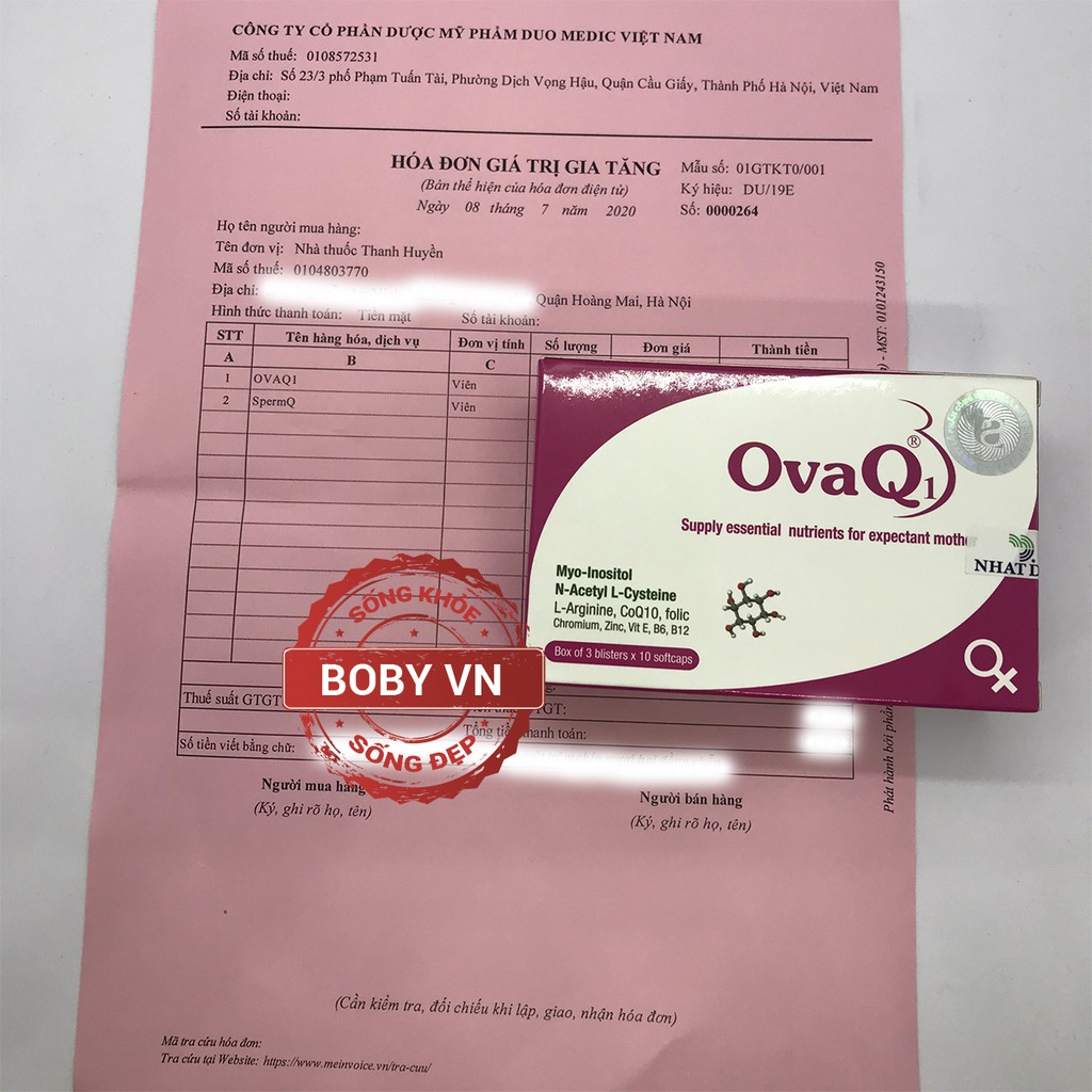 OvaQ1 hỗ trợ mang thai cho phụ nữ - Boby