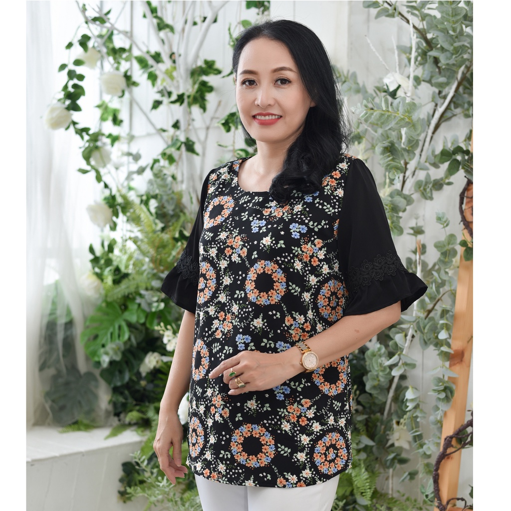 [Mã FAMARAL1 giảm 10k đơn 50k] Madam Sotoni - Thời trang trung niên - Áo kiểu nữ trung niên - MGXT1011