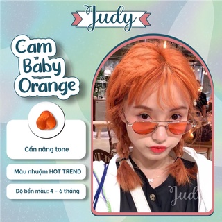 Thuốc nhuộm tóc màu Cam Baby Orange + Tặng gang tay và oxy trợ nhuộm
