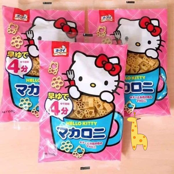 Mì Nui Tách Muối Hello Kitty Nhật Bản 150G Được Làm Từ Lúa Mì Nguyên Cám Cho Bé Ăn Dặm Từ 9 Tháng Tuổi Thơm Ngon Bổ
