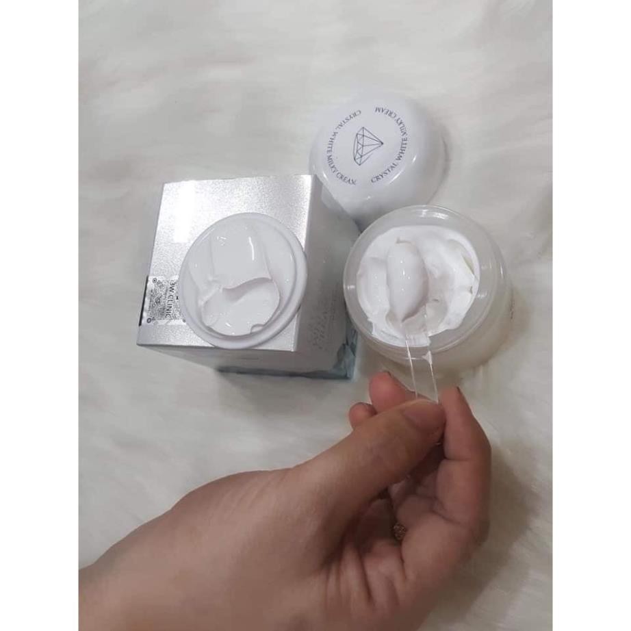 [Rẻ Vô Địch] Kem dưỡng trắng da - Kem dưỡng da 3W Clinic Crystal White Milky Cream 50gr [ Chính Hãng Hàn Quốc]