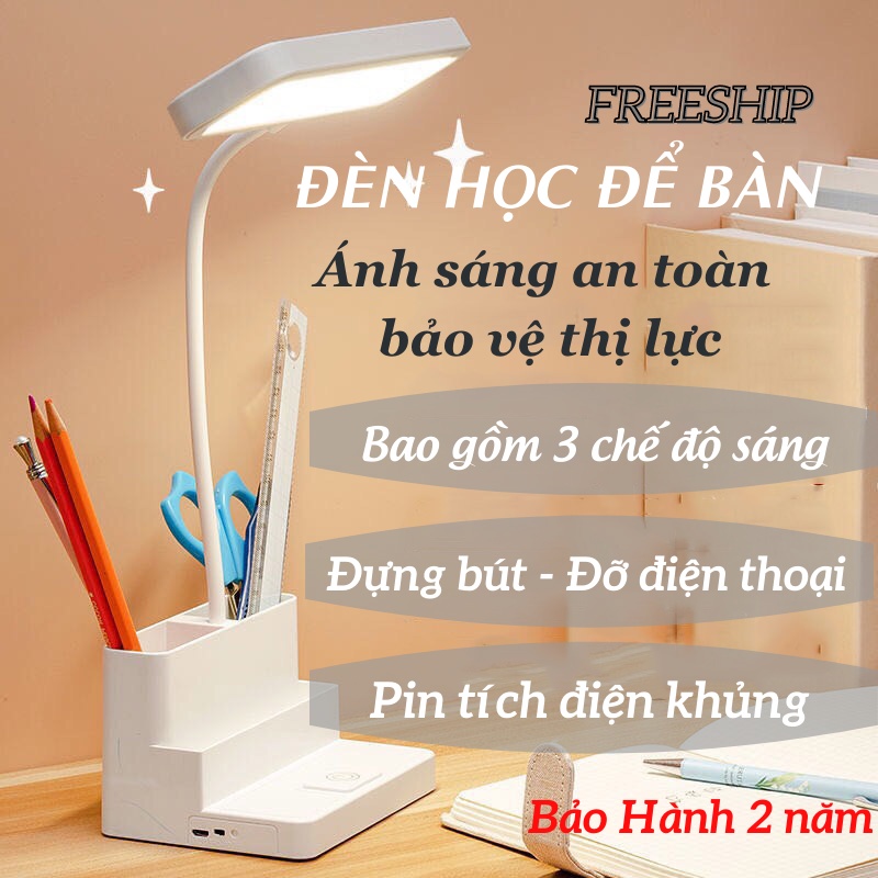 Đèn Học Tích Điện, Đèn LED Đọc Sách, Làm Việc Ánh Sáng Chống Cận COCA T