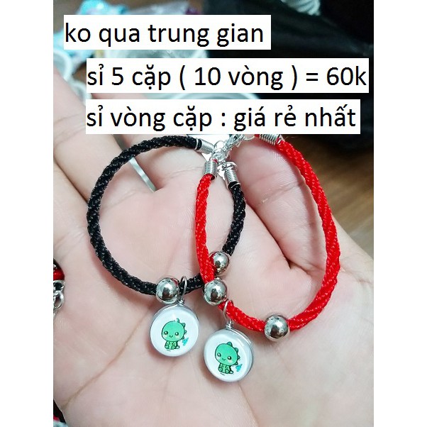 Sỉ vòng cặp : 10 cái = 60k ( 5 cái đen + 5 cái đỏ = chỉ có 60k )