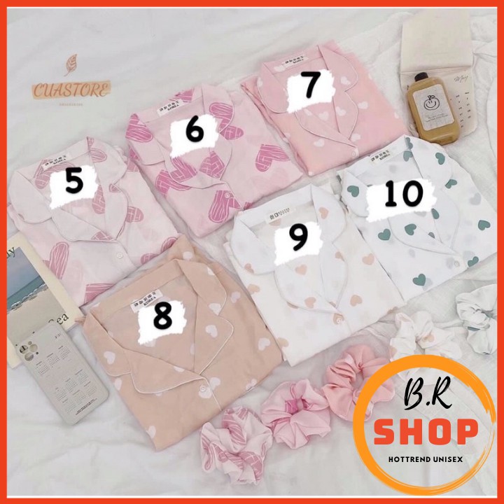 Bộ ngủ pijama họa tiết chất lụa Mango [ Ảnh thật ]