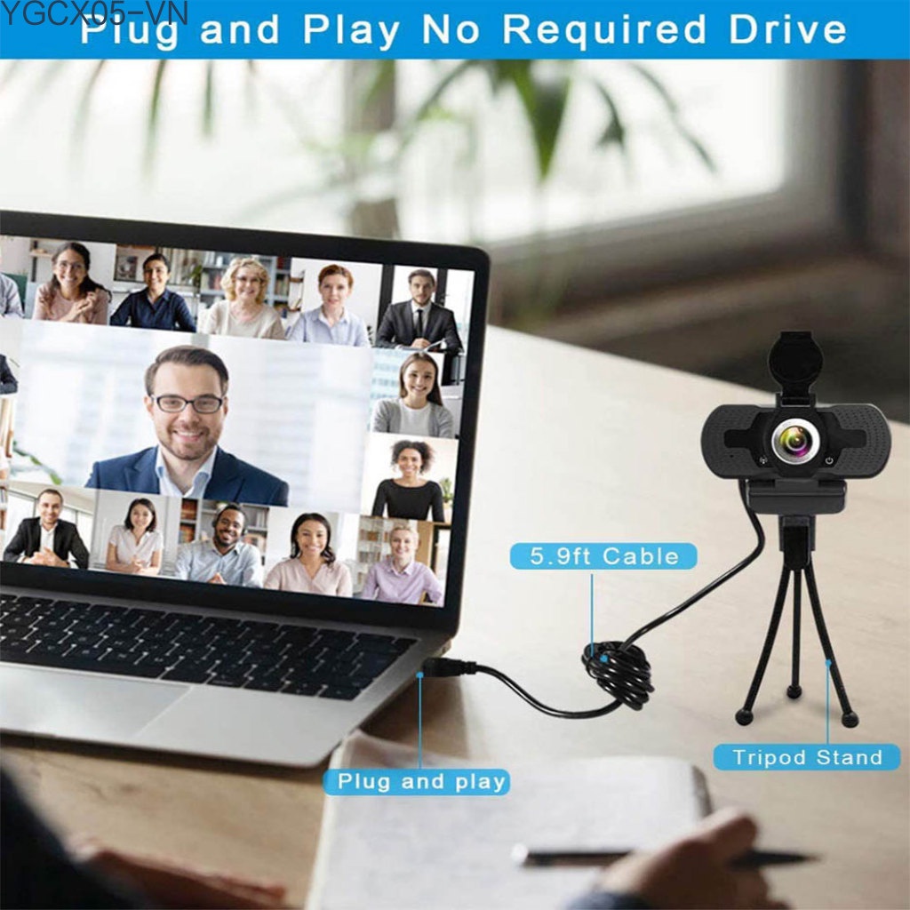 Webcam Hd 1080p Mini Kèm Giá Đỡ Usb Xoay Được Tiện Dụng Cho Máy Tính | BigBuy360 - bigbuy360.vn