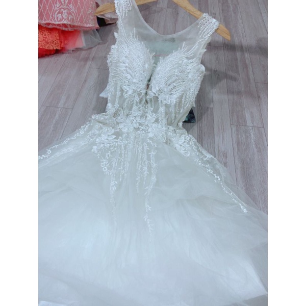 đầm công chúa cẩn kim sa dưới váy ren nhiều lớp xòe size =>80kg