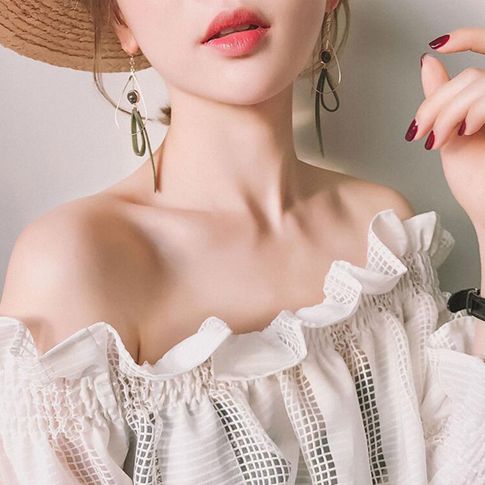 Khuyên tai nơ dáng dài thời trang