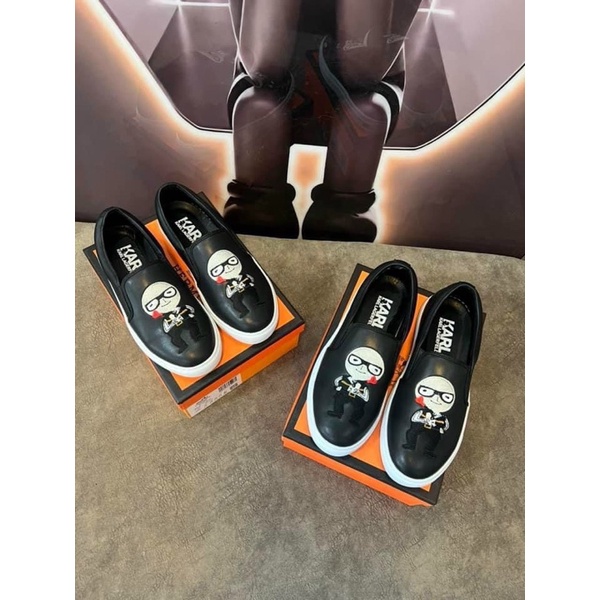 Giầy karl ông già đeo kính - giày slipon da nam