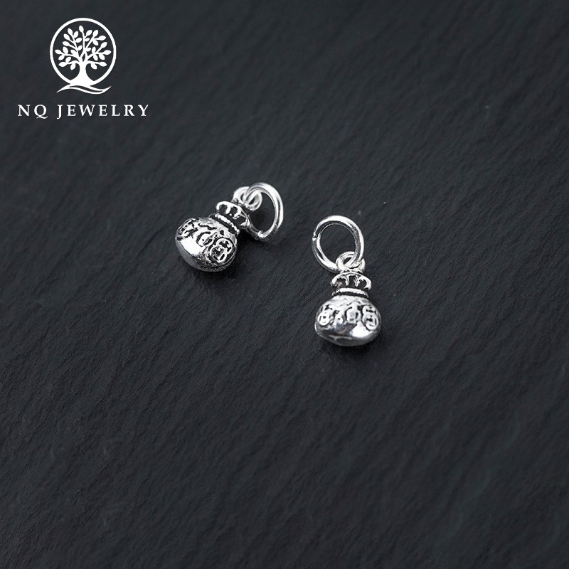 Charm bạc túi tiền xu cổ mặt treo - NQ Jewelry